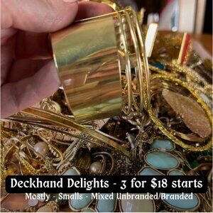 Deckhand Delights - 3 for $18 starts. Mostly smalls.Mixed unbranded.Jewelry Lot.